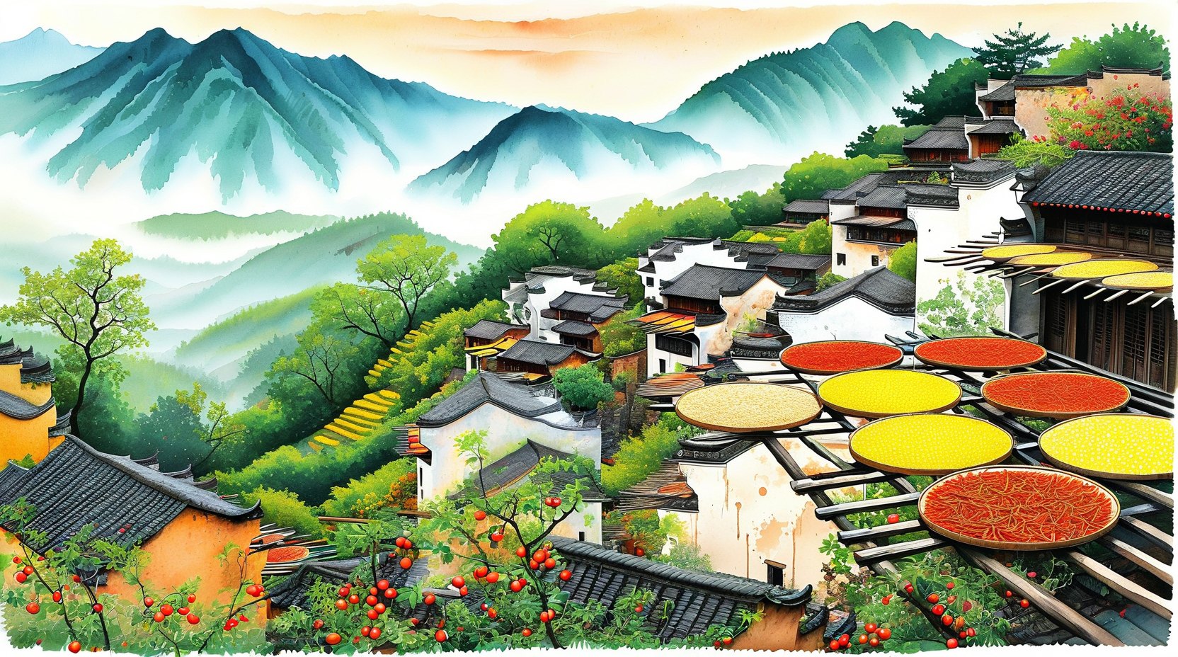 婺源篁岭晒秋之俗