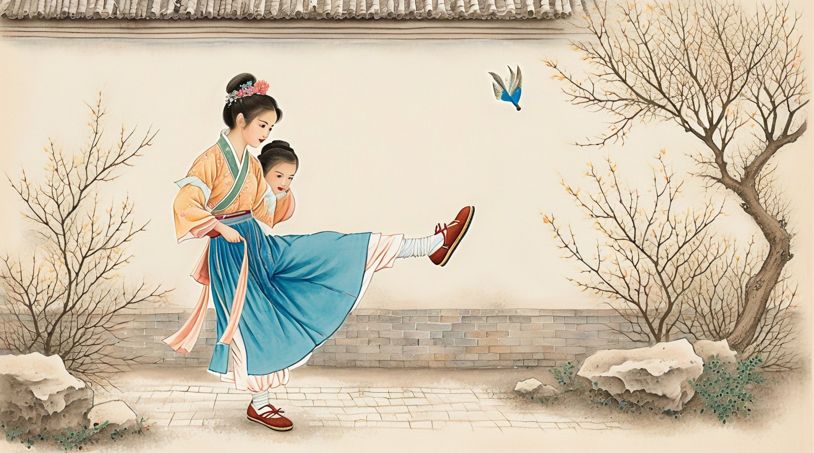 踢毽子