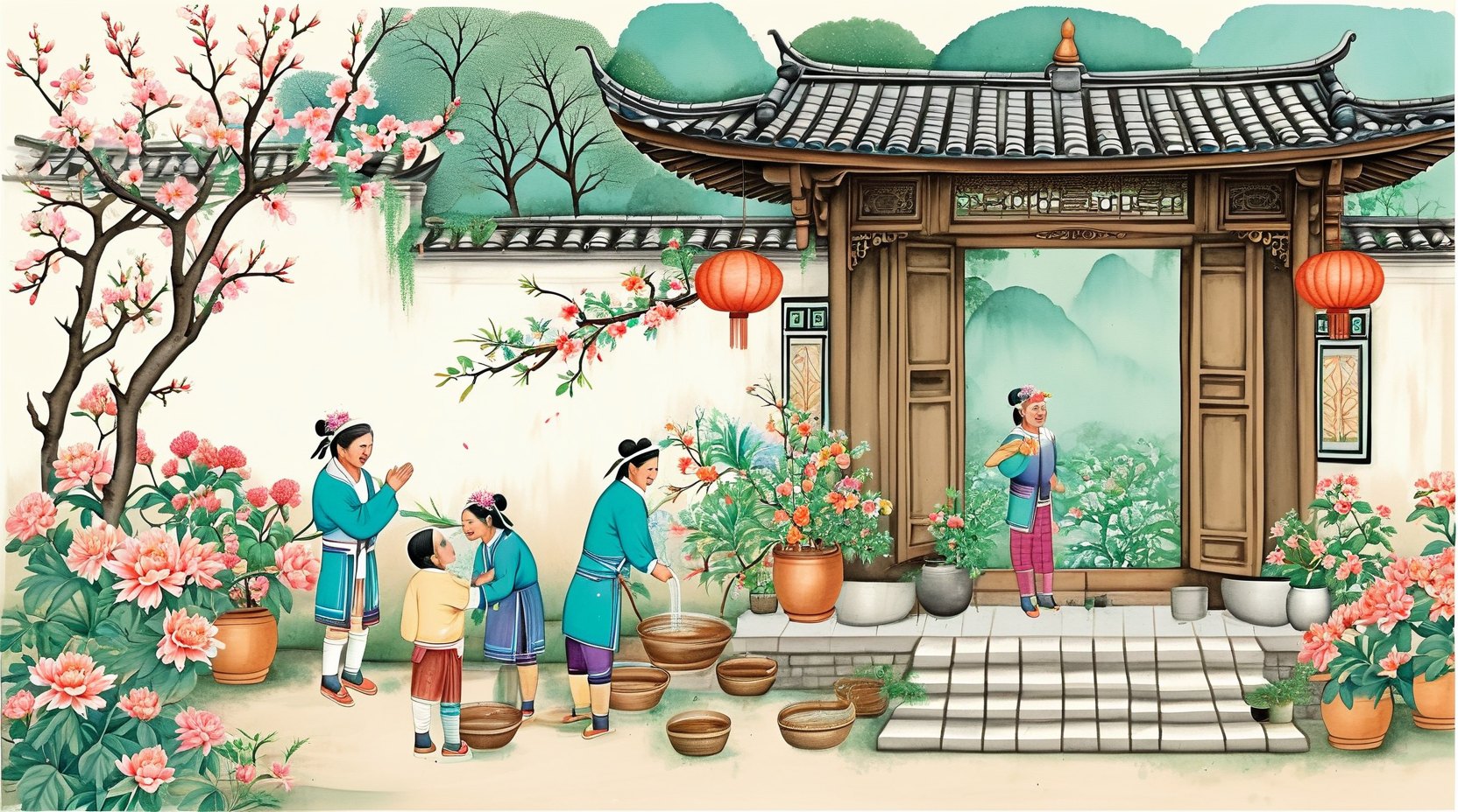 阿昌族浇花水节之俗