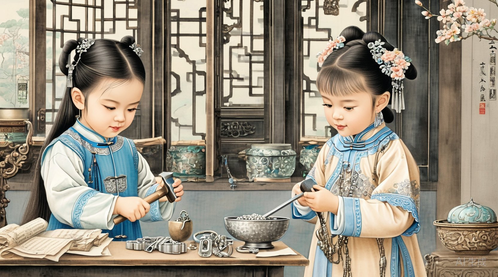 银饰与长命锁