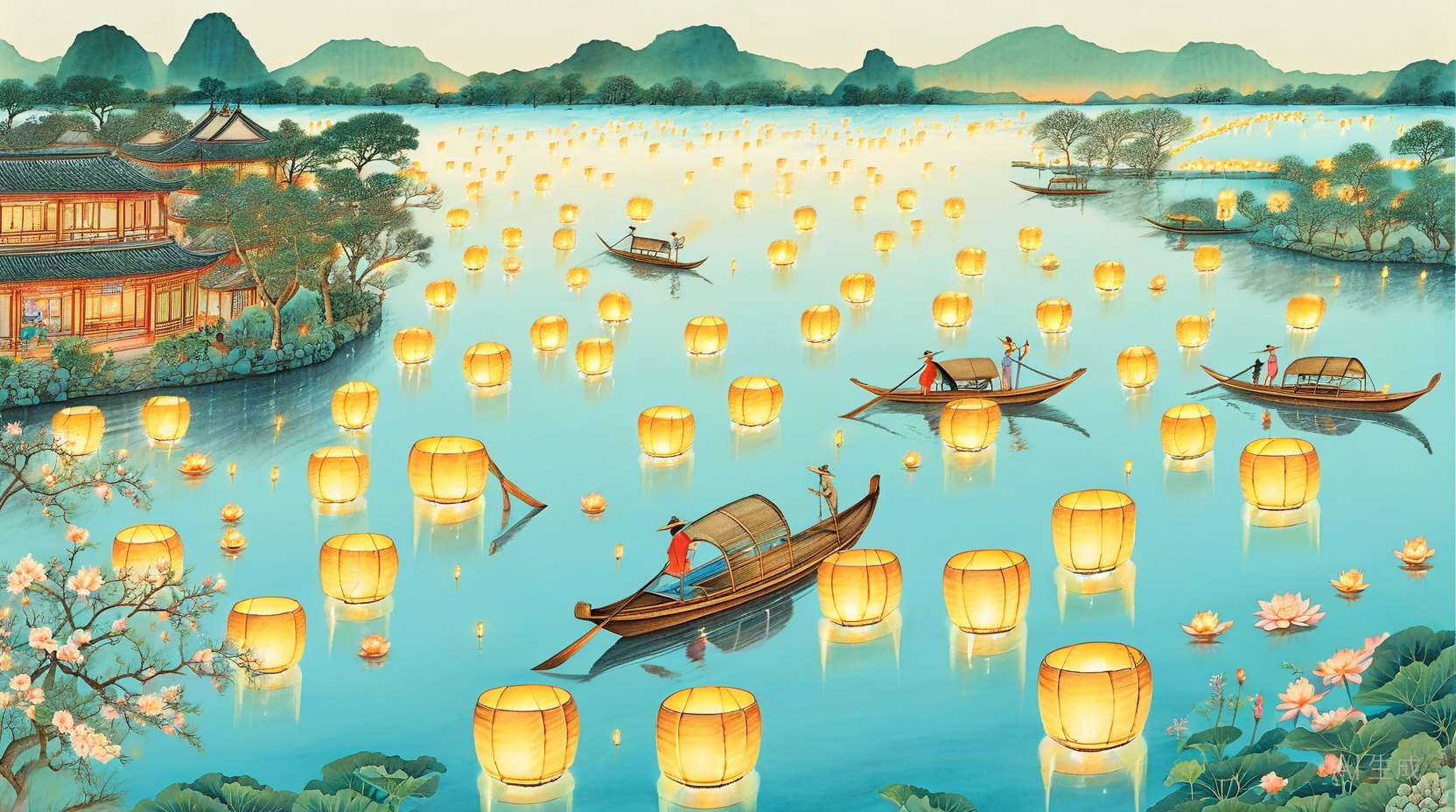 中元节与放河灯