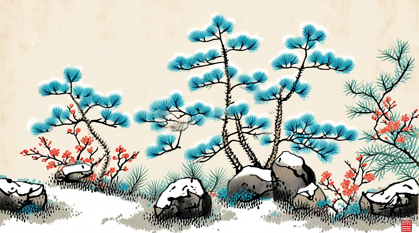 松竹梅与岁寒
