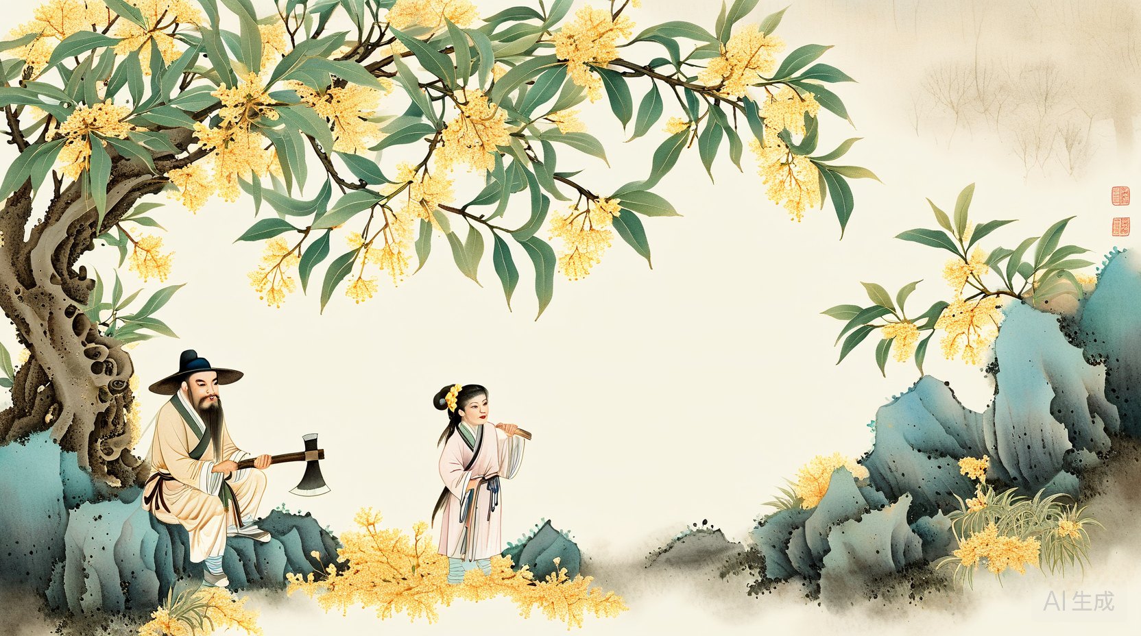 桂花与月宫