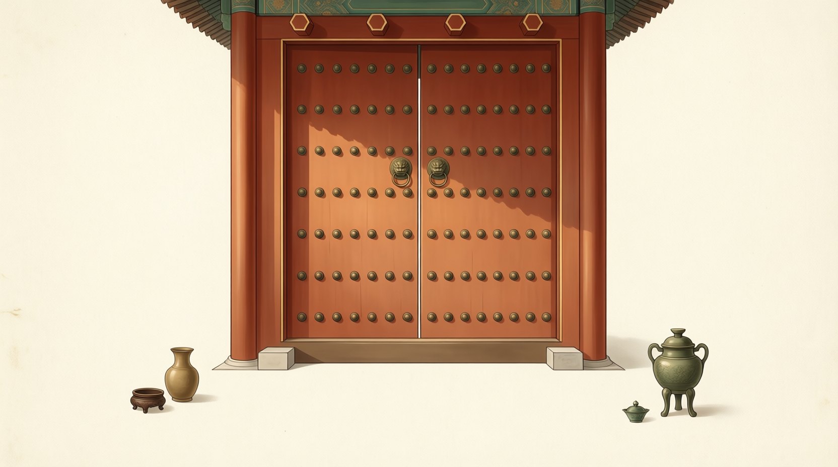 门钉与门扇