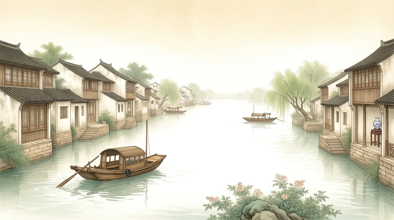乌篷船与越船