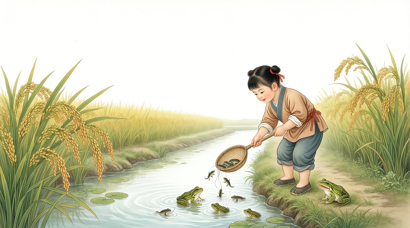捉蝌蚪与捞蝌