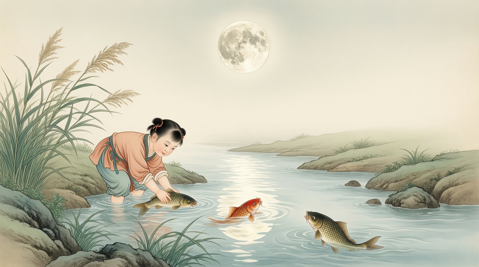 水中捞月与摸鱼