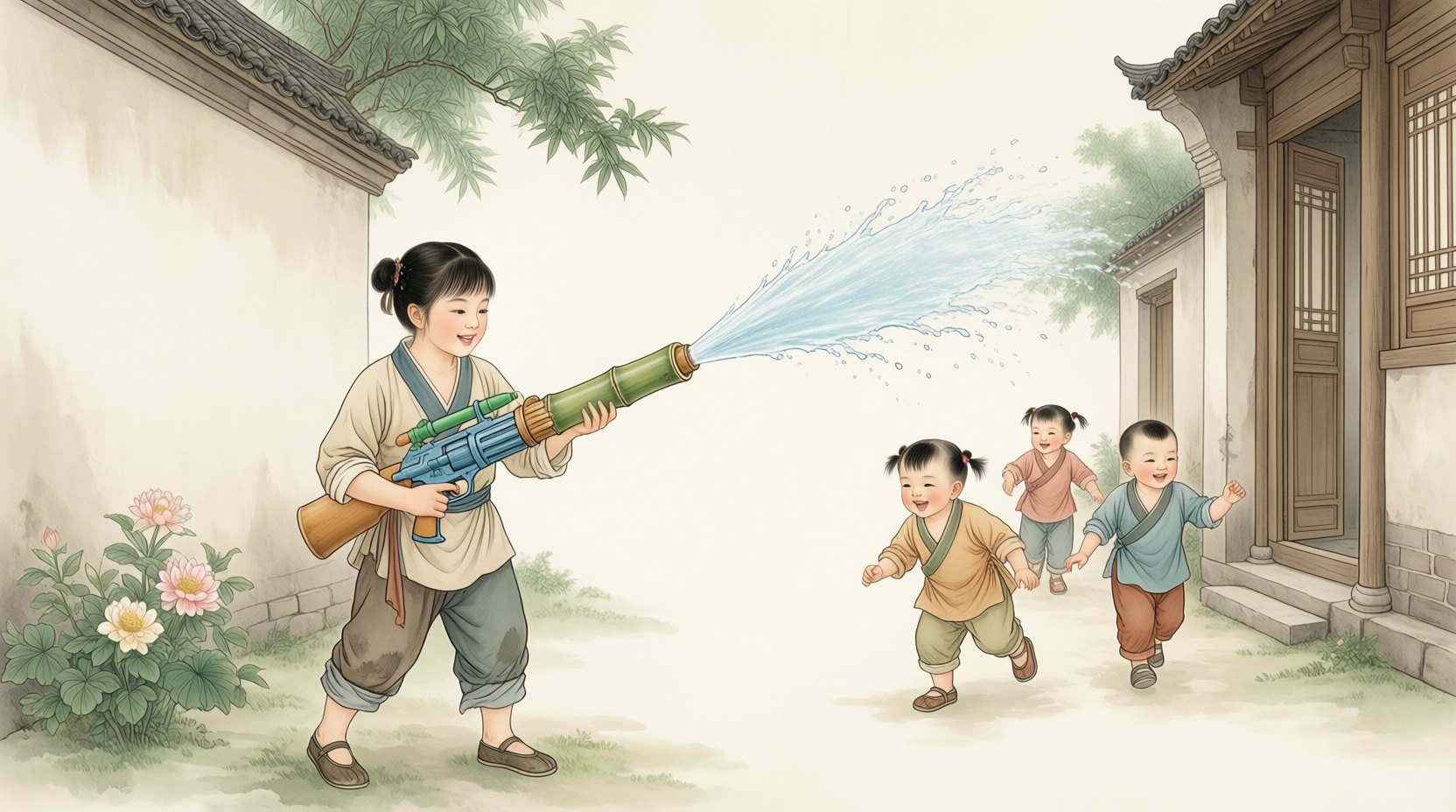 水枪与喷水