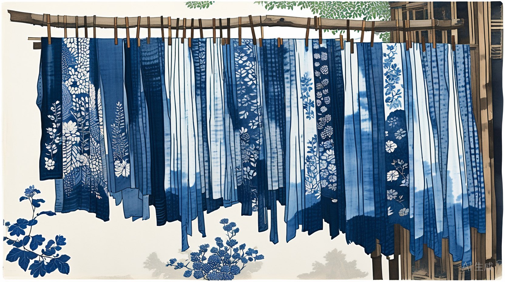 蓝印花布与夹缬