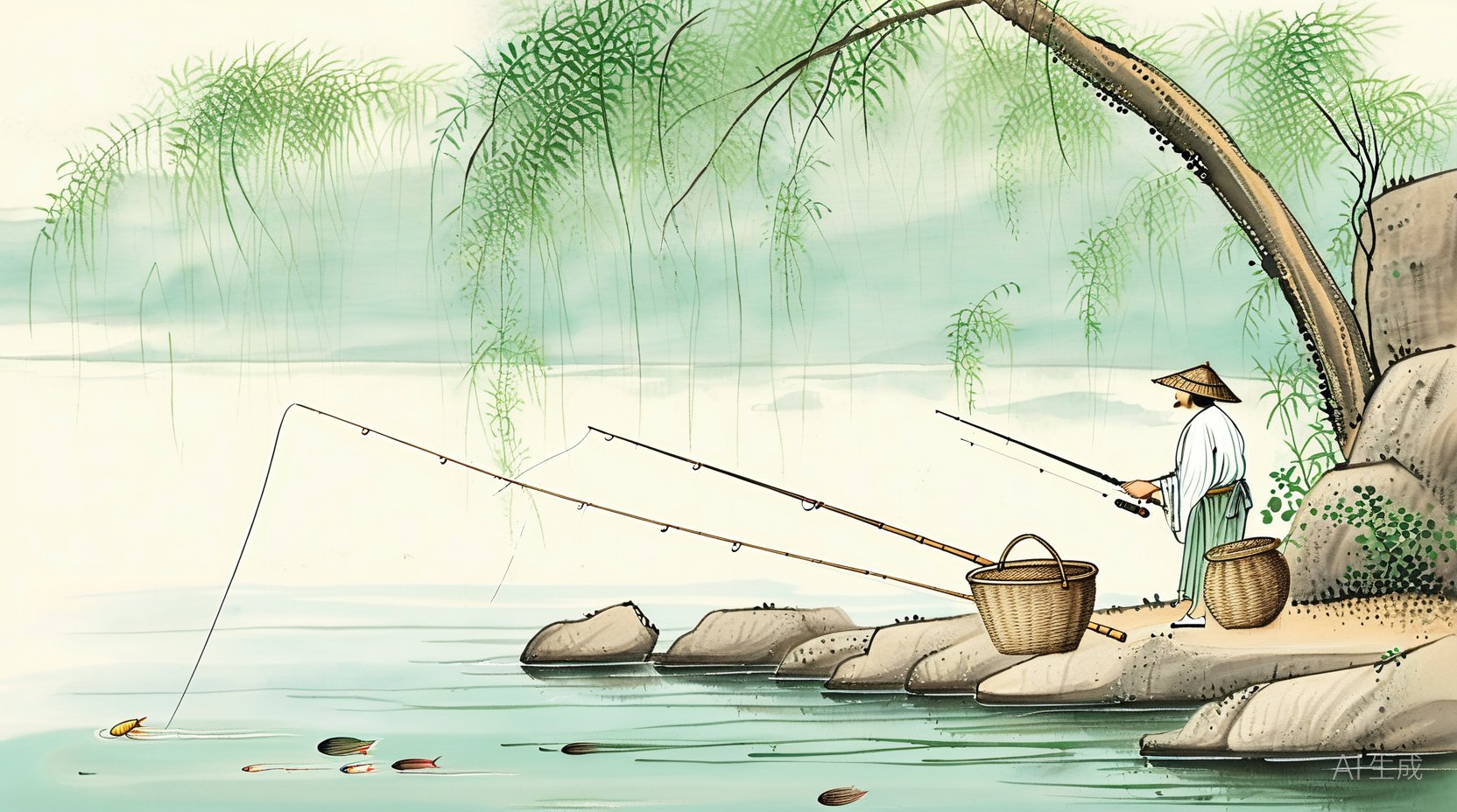 钓鱼与垂纶