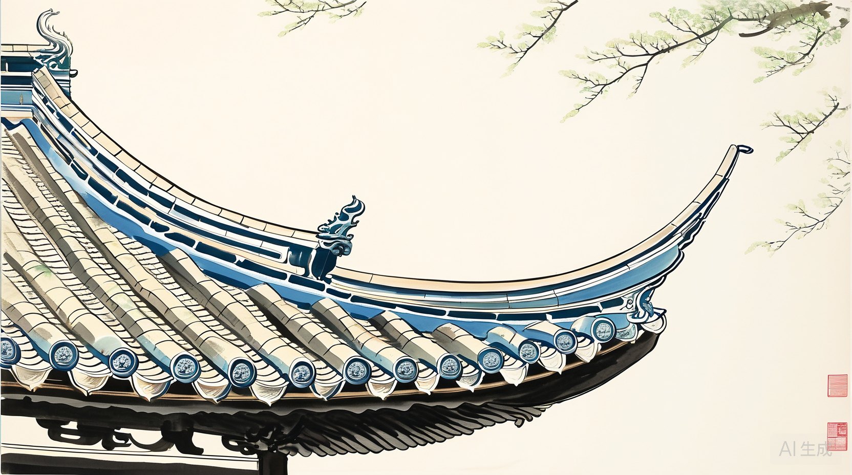檐角与鸱吻
