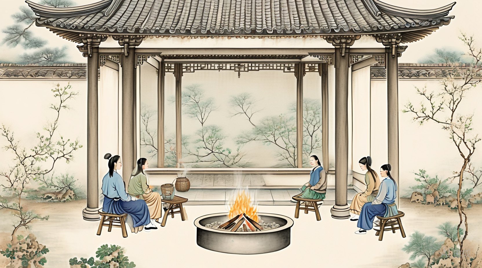 火塘与中柱