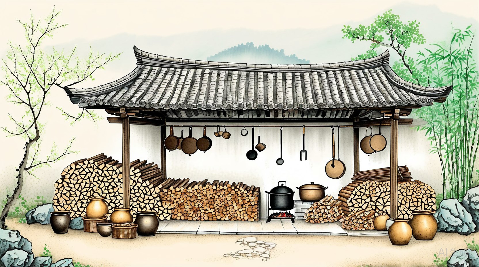 柴房与灶间