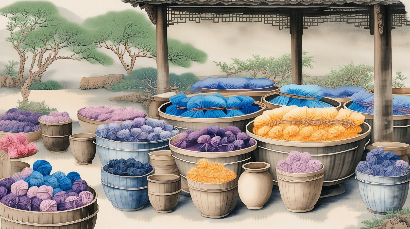 绞缬与撮晕