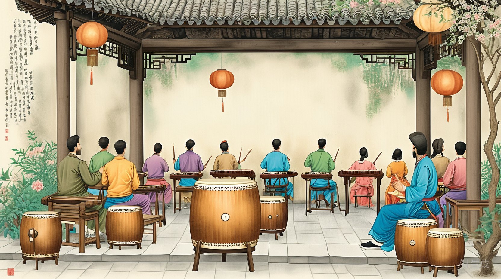 大鼓与木板