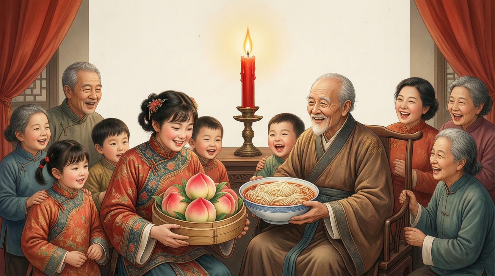 寿桃与寿面