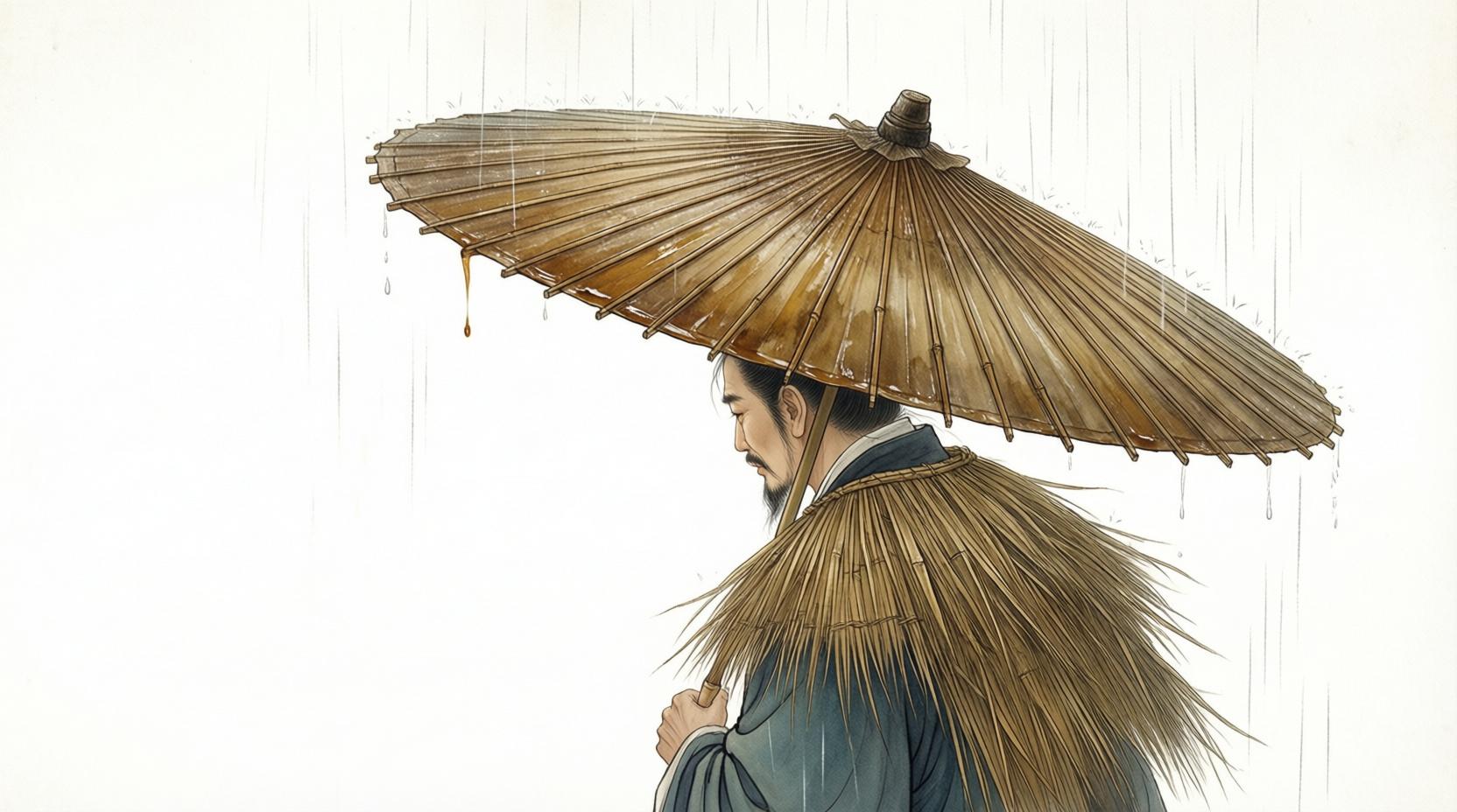 油纸伞与蓑衣