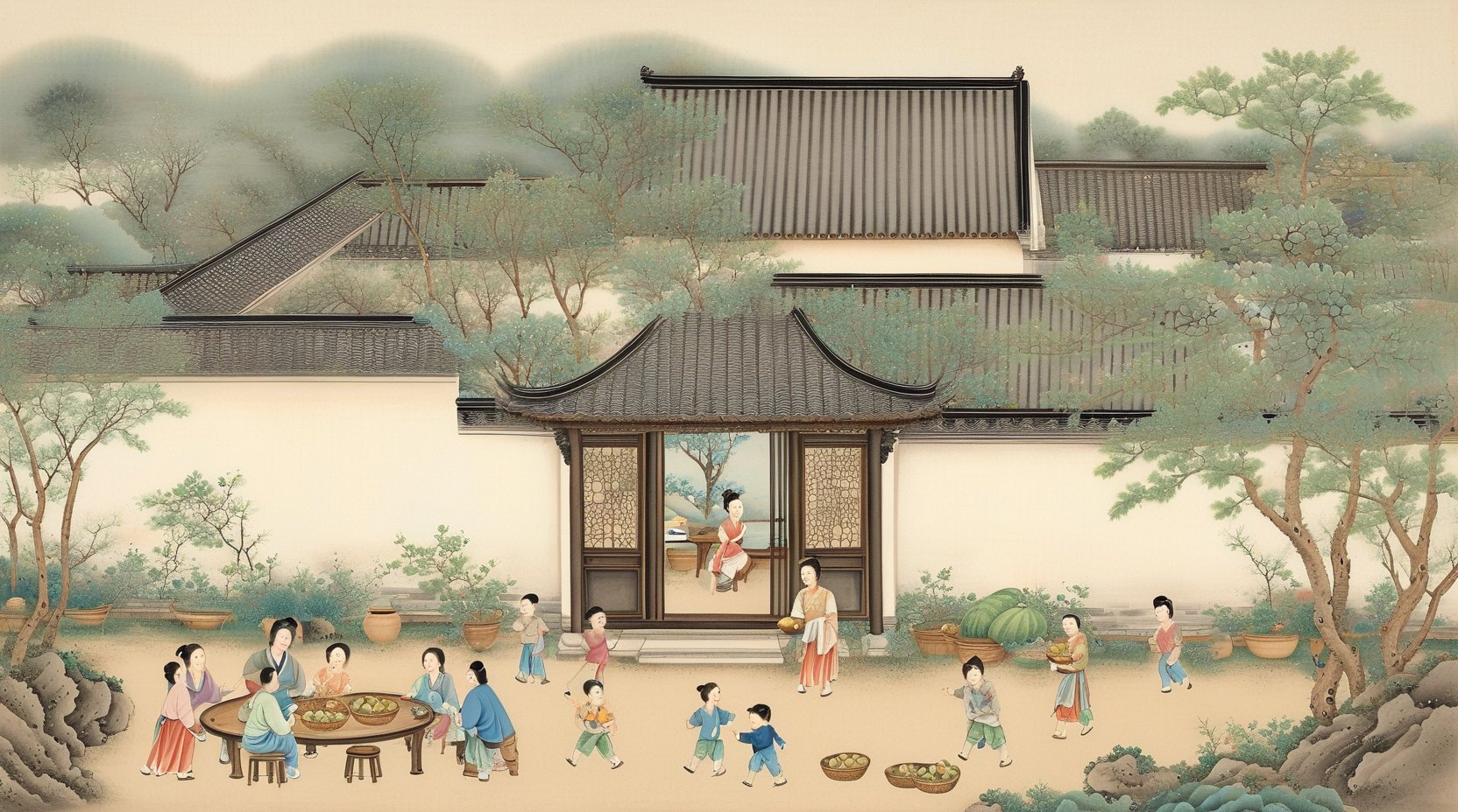 邻里串门与走动