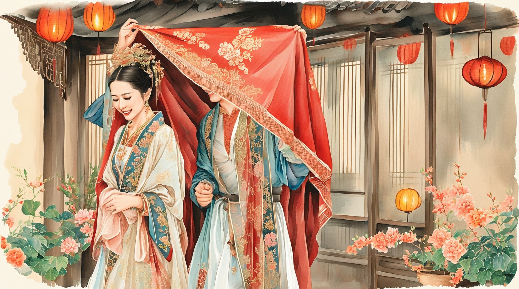喜秤挑巾之俗
