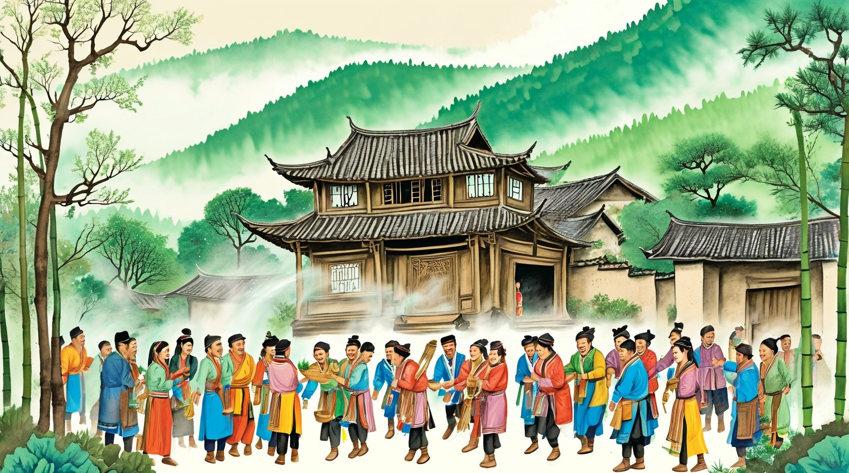 彝族泼水之俗