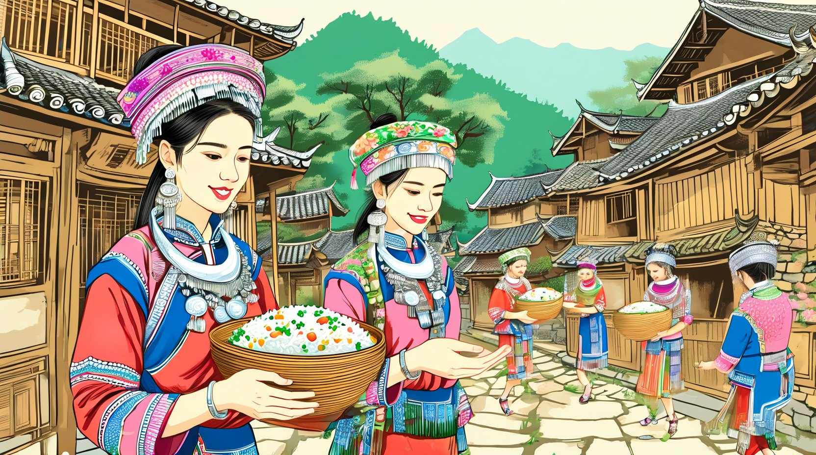 苗族姊妹饭俗